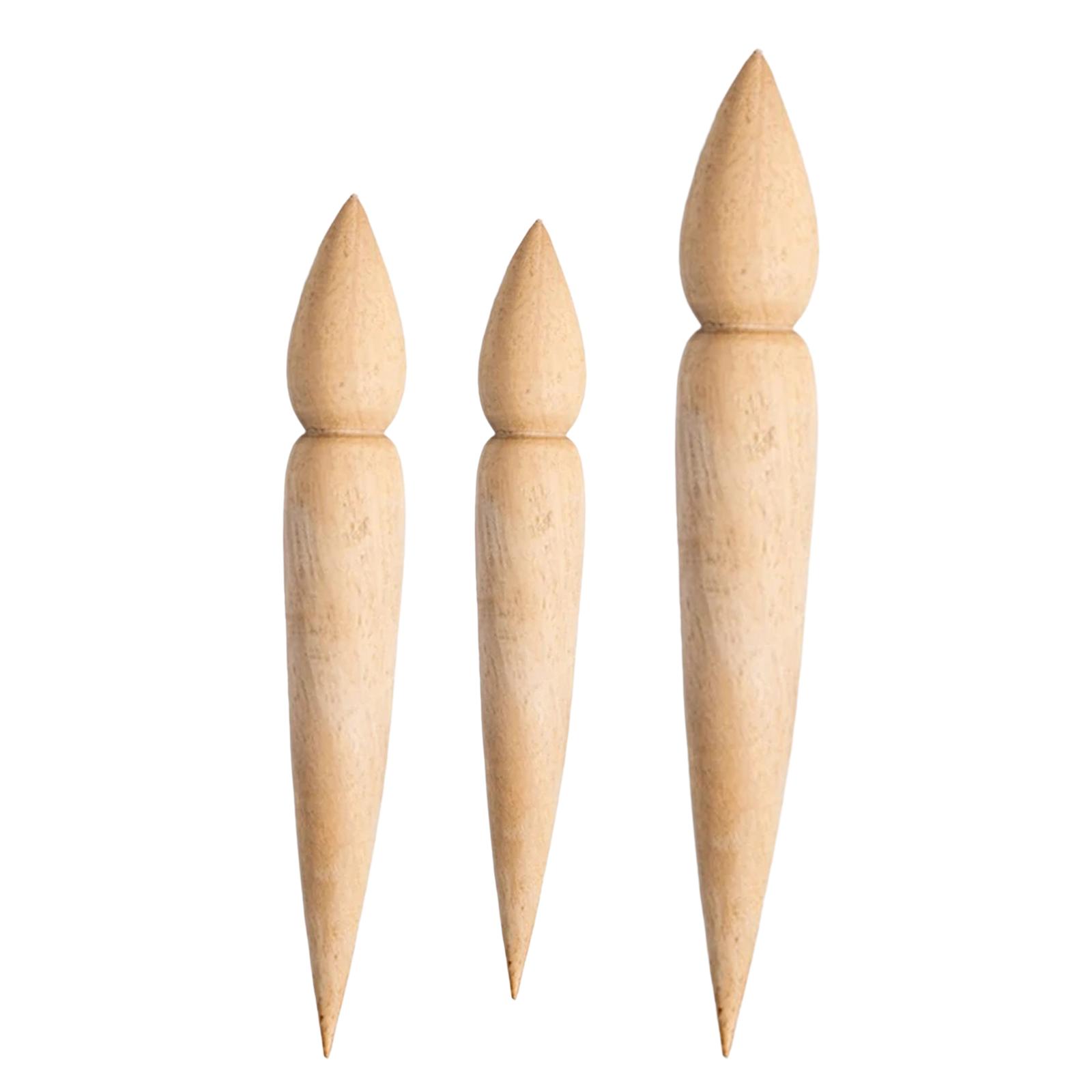 Bothyi - Punzón De Madera Para Hacer Macetas, Obras De Arte, Tetera De Cerámica De Arcilla, Fabricante De Boquillas, 3 Uds.