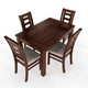 thumbnail image 2 of Juego de Comedor Sevilla 4 Sillas Nogal Mesa Rectangular Madera, 2 of 4