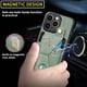 thumbnail image 4 of Funda Resistente para iPhone 15 Pro Max con Tarjetero y Soporte, Diseño Magnético Verde, 4 of 5