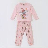 Pijama Manga Larga Niña Minnie Flores Rosado Disney