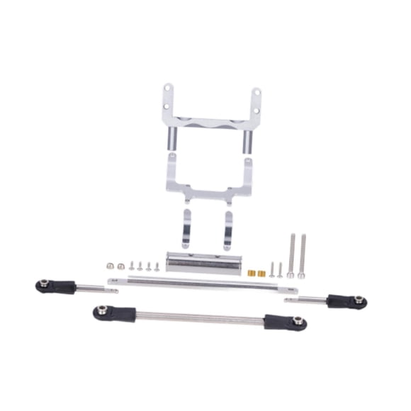 RC Servo Servo Servo Mount Stand Con Enlace De Dirección Para 1:10 Sacle Car Silver