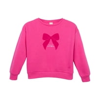 Pillin - Polerón Niña Cuello Redondo Estampado Cinta Fucsia