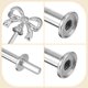 thumbnail image 3 of Uxcell 4 Juego de Accesorios para Soporte de Pastel de 2 Niveles con Lazo Plateado, 3 of 5