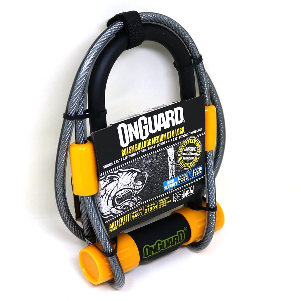 Candado Onguard Llave U-lock Bulldog Medium Dt Cable 90x175mm