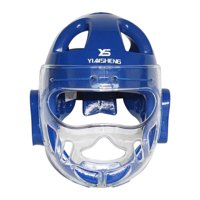 Magideal - Niños Adultos Casco De Karate Protección Para La Cabeza Ventilada Protector De Cabeza Deportivo Equipo De Cabeza Suave Para Kickboxing Entrenamiento D Azul