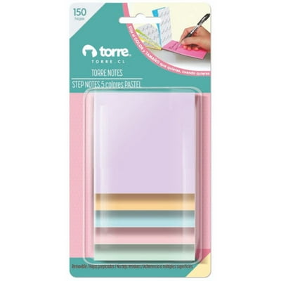 Step Notes 5 Colores Pastel 150 Hojas  Torre