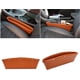 thumbnail image 3 of ® Paquete de 2 organizadores de bolsillo para el asiento del coche, de cuero, para rellenar el hueco del asiento (marrón), 3 of 7