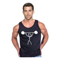 Persodesign - Polera Diseño Levantamiento De Pesas Divertido Tank Gym Talla S Negro Hombre