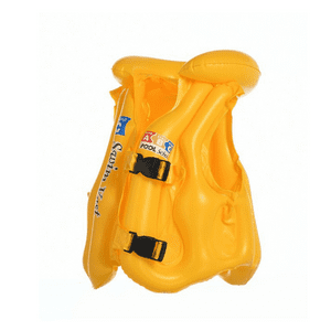 Genérico - Chaleco Seguridad Inflable Flotador Niños Salvavidas Amarillo Talla L