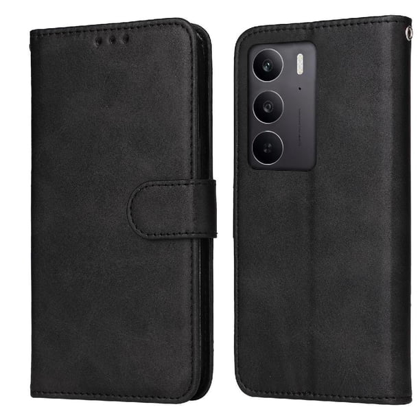 Funda Billetera para Realme C75 4G/5G con Porta Tarjetas y Soporte Ajustable Negro