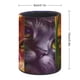thumbnail image 2 of Gatos Guerreros-theme Cylinder Pen Holder Pencil Organizer with Flannel Lining PVC Leather Material Cardboard Base for study work 10*8CM, 2 of 6