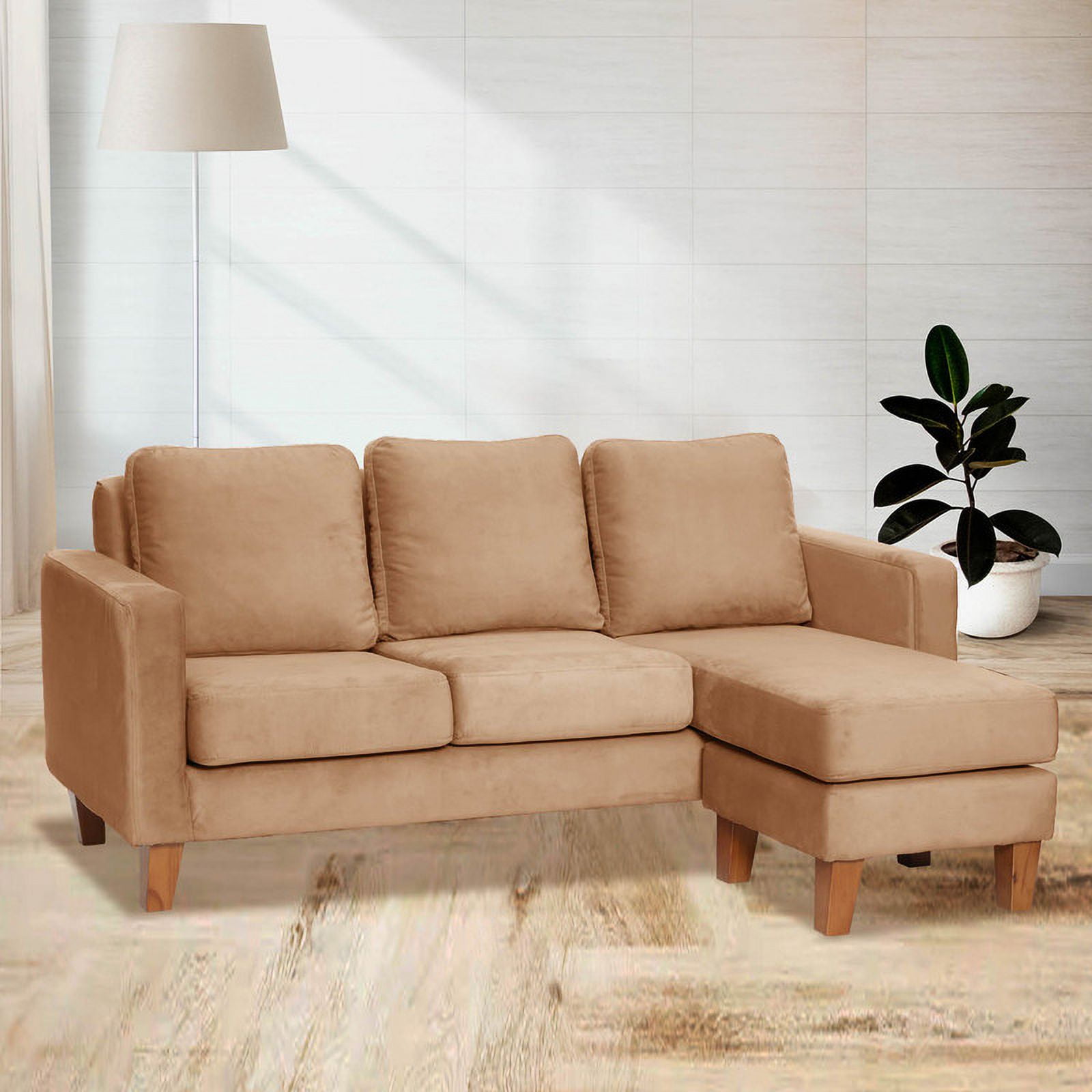 Latam Home - Seccional Venecia Intercambiable Tela Velvet Beige