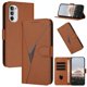 thumbnail image 1 of Funda Cartera Fibra de Carbono para Motorola MOTO G52 con Soporte y Cierre Magnético Marrón, 1 of 6