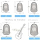 thumbnail image 3 of Protectores de dedos de silicona para guitarra, protectores de dedos para guitarra, protectores de dedos para ukelele, protectores de dedos para bajo, 5 tamaños, 40 unidades, 3 of 8