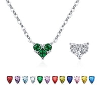 Heshpaws - Colgante Con Colgante De Corazón De Plata De Ley