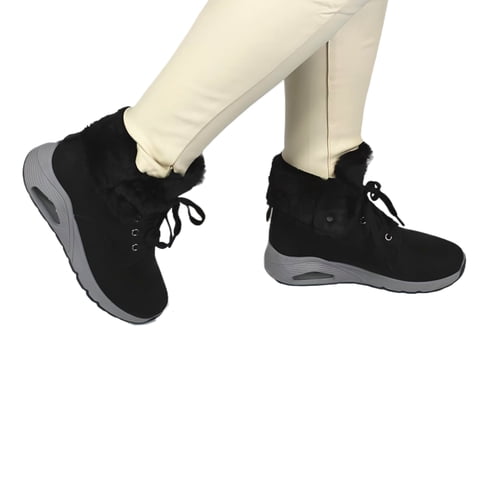 Megabazar Spa - Zapatilla De Mujer Invierno 32 Yassne Negro