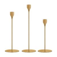 Magideal - Candelabros Cónicos Candelabro De Velas Candelabros Decorativos Altos Y Altos Modernos Soporte De Velas Para Fiesta Aniversario Mesa De Boda Chimenea Latón