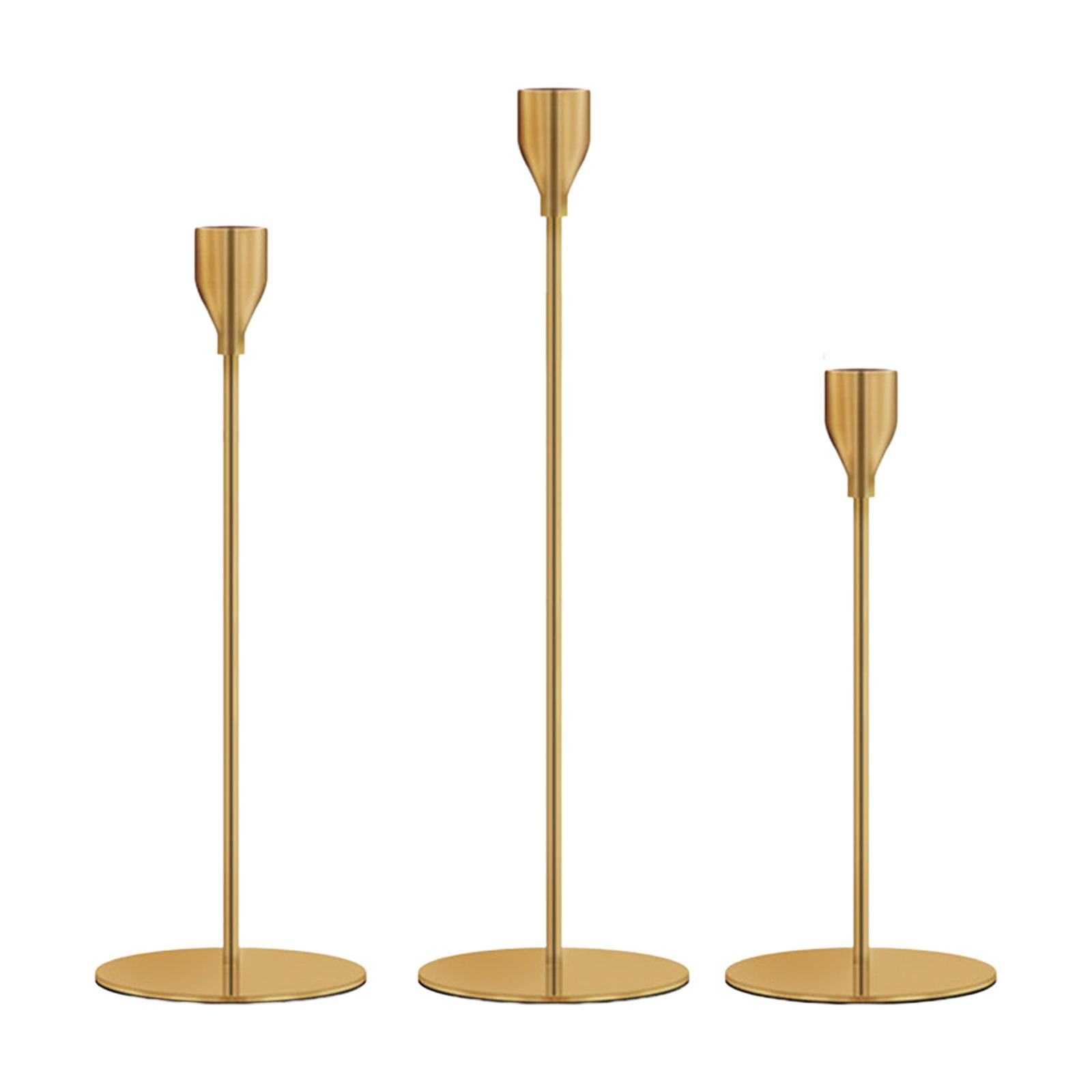 Magideal - Candelabros Cónicos Candelabro De Velas Candelabros Decorativos Altos Y Altos Modernos Soporte De Velas Para Fiesta Aniversario Mesa De Boda Chimenea Latón