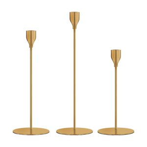 Magideal - Candelabros Cónicos Candelabro De Velas Candelabros Decorativos Altos Y Altos Modernos Soporte De Velas Para Fiesta Aniversario Mesa De Boda Chimenea Latón