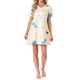 thumbnail image 2 of INSPIRE CHIC Camisón de Mujer de Manga Corta con Estampado Ropa de Dormir Camisetas de Noche Lindas L Albaricoque, 2 of 6