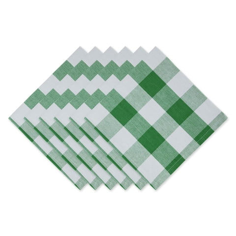 Set De Servilletas De Tela Dii Cuadro Buffalo Verde 51X51 Cm 6 Piezas