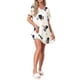 thumbnail image 2 of INSPIRE CHIC Camisón de Mujer de Manga Corta con Estampado Ropa de Dormir Camisetas de Noche Lindas S Gatos Negros, 2 of 6