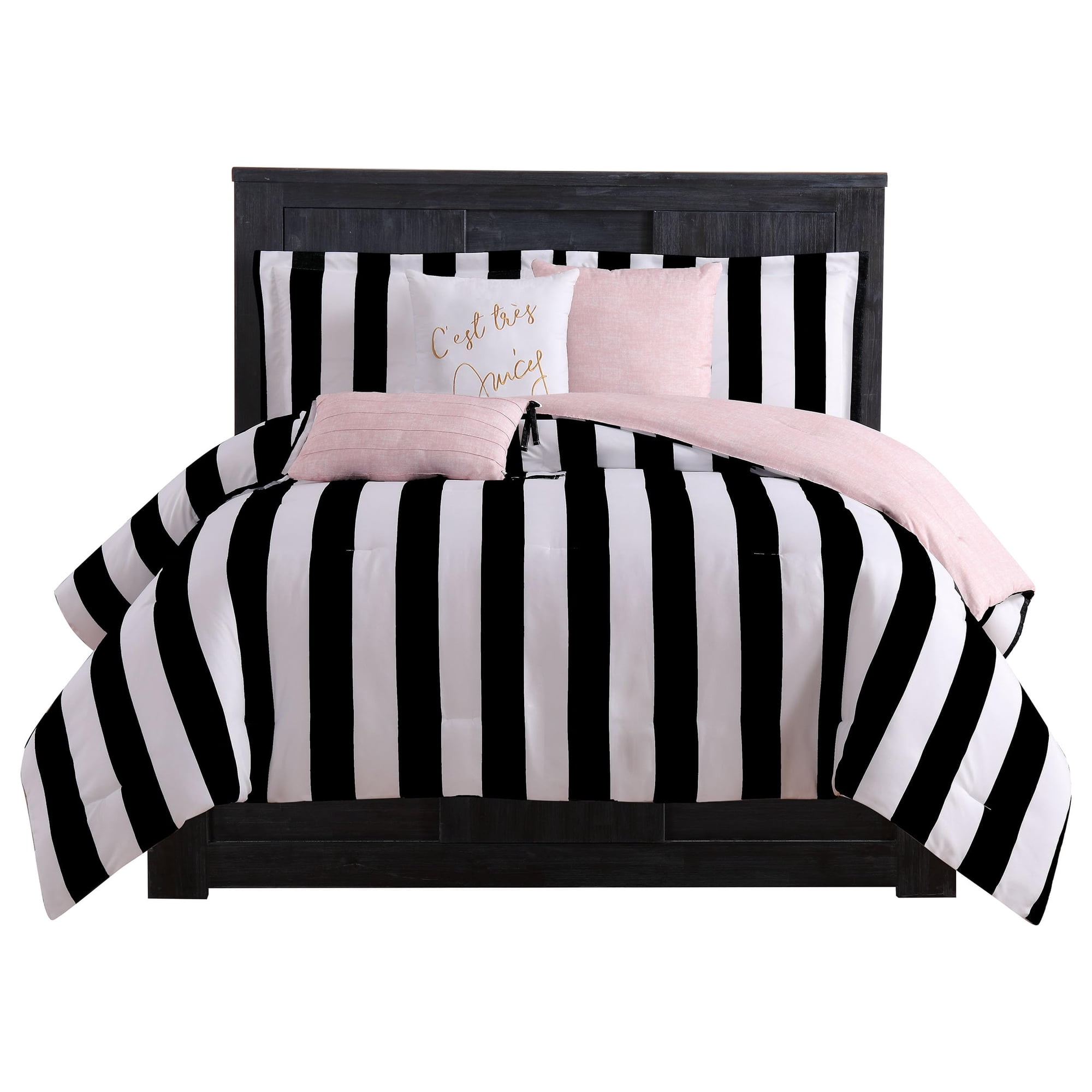 Juego De Ropa De Cama Juicy Couture Cabana Stripe Reversible King