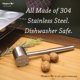 thumbnail image 2 of Ablandador de carne Mallet Meykers, todo de acero inoxidable 304, 2 of 6