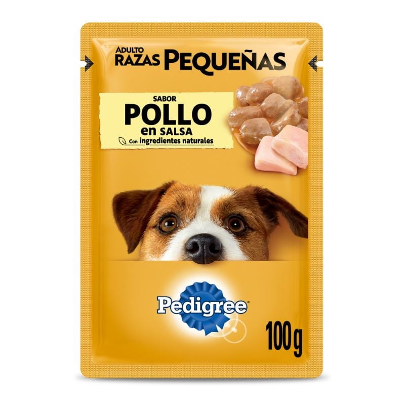 Alimento Húmedo Perro Adulto Raza Pequeña Sabor Pollo Pouch 100 g Pedigree