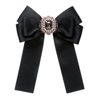 Magideal - Broche De Lazo Mujer Sofisticado En Satén Brillante Pin Decorativo Portátil Con Cuentas Y Nudo Tipo Mariposa Accesorio Versátil Adecuado Para Mujeres Estilo B