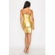 thumbnail image 4 of Vestido Mini De Fiesta Ajustado Con Escote Redondo Y Tirantes Ajustables Dorado (para Mujer), 4 of 5