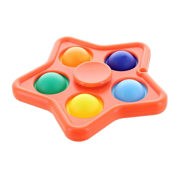 Fidget Toy Spinner Toynk Pop Orange Star con juego de burbujas