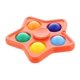 thumbnail image 1 of Fidget Toy Spinner Toynk Pop Orange Star con juego de burbujas, 1 of 7