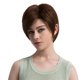 thumbnail image 1 of 12 "Mujeres Cortas Capas Cortas 100% Pelucas De Cabello Humano Con Tapa De Calor Resistente Al Calor Marrón, 1 of 3