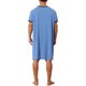 thumbnail image 3 of INSPIRE CHIC Camiseta de Pijama para Hombre con Cuello en V y Ribete de Bloque de Color de Manga Corta con Bolsillo en el Pecho 2XL Azul Claro, 3 of 5