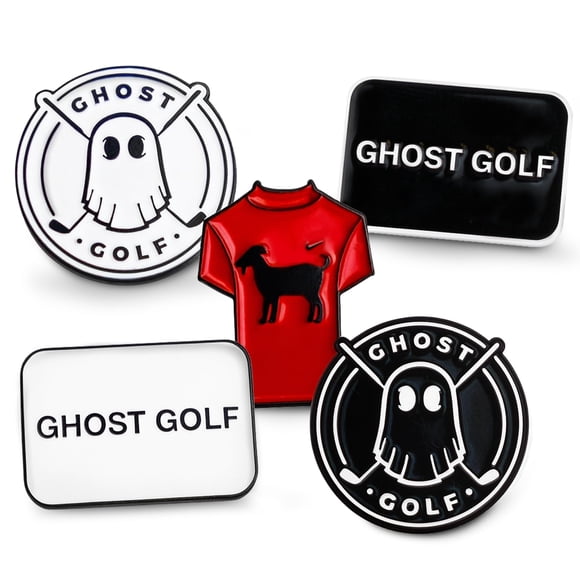 Marcadores de Golf Ghost Golf Pack de 5 con Clip Magnético para Sombrero