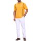 thumbnail image 2 of INSPIRE CHIC Regreso a Clases Polo de Punto para Hombre con Bolsillo en el Pecho de Rayas Verticales Manga Corta Casual Golf Top L Amarillo, 2 of 5