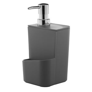 Ou - Dispensador Lavaloza Con Porta Esponja Gris 650 Ml