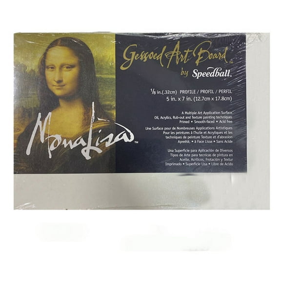 Tablero Rígido De Arte Gessoed Mona Lisa 12.5x17.5cm