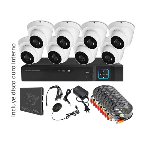 Vipa - Kit 8 Cámaras Seguridad Interior Con Disco Duro I80Ldd