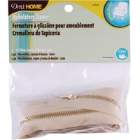 Tapicería De Latón Dritz Con Cremallera, 45 Cm, Color Beige