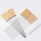 thumbnail image 1 of 20pcs Stainless Steel BBQ Skewers, Reusable Metal Skewer Sticks, Flat And Round Barbecue Grilling Skewers, Outdoor Camping Picnic, Cookware Barbecue Tool Accessories, 1 of 4