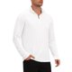 thumbnail image 4 of INSPIRE CHIC Camiseta Deportiva de Manga Larga con Protección Solar y Cremallera 1/4 para Hombre XL Blanca, 4 of 6