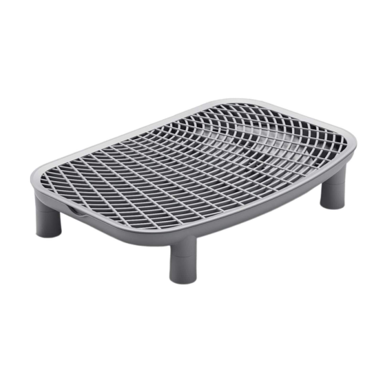 Magideal - Rampa Para Caja De Arena Para Gatos, Escalón Para Caja De Arena Para Gatos, Fácil De Limpiar, Antideslizante, Accesorios Para Mascotas Para Baño, Sala Gris