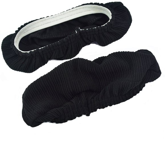 Cubiertas para reposabrazos de silla baotongle negras de poliéster - paquete de 2
