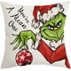 thumbnail image 1 of Funda de almohada navideña de 18 x 18 pulgadas, color verde, "Eres malo", decoración navideña, estilo granja, para invierno, decoración del hogar, sofá AA236-18, 1 of 7