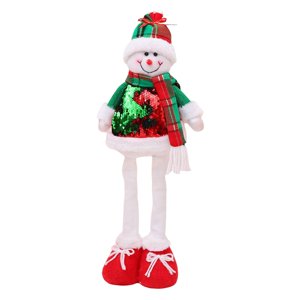 Magideal - Muñeco De Navidad Estirable, Figura De Muñeco De Peluche De Pie, Figurita De Navidad, Piernas De Extensión Para Fiesta, Festival, Juguete Para Niños, Muñeco De Nieve L