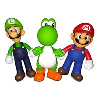 Total Click - Juguete Pack 4 Figuras De Accion Mario Bros Infantil