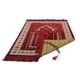thumbnail image 5 of Alfombra de oración islámica de terciopelo afelpado rojo con diseño bordado, 5 of 7