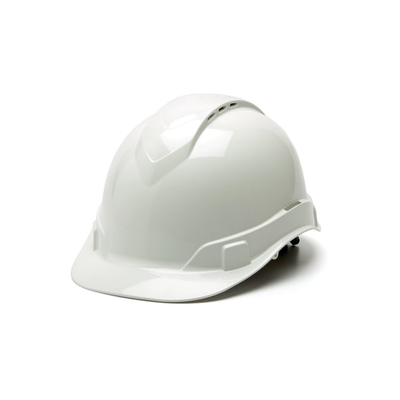 Casco de seguridad Ridgeline ventilado con ajuste de matraca de 4 puntos, blanco